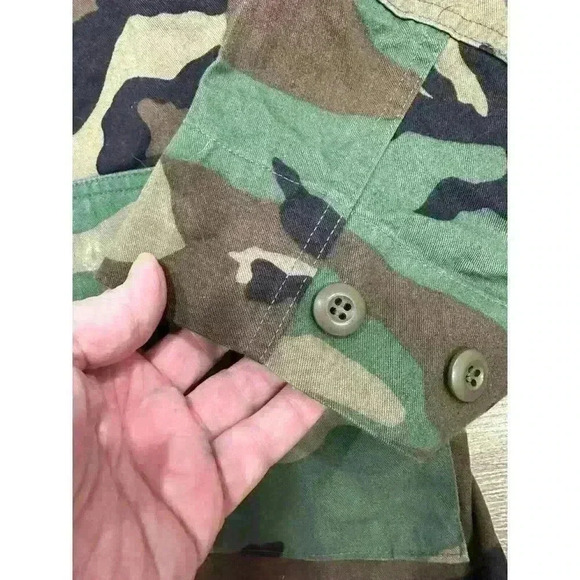 Men's US Army Air Force Military Field Jacket Coat Size Medium M XLong Patches - Picture 6 of 12